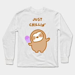 Just Chillin’ Popsicle Sloth Long Sleeve T-Shirt